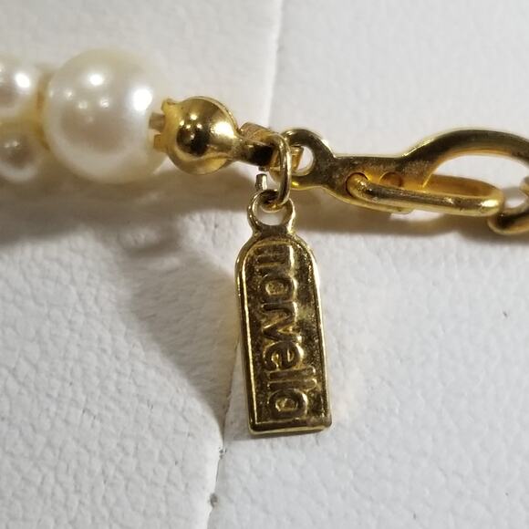 Marvella Pat 537985 twisted small faux pearl necklace 1.1691 - Picture 11 of 11